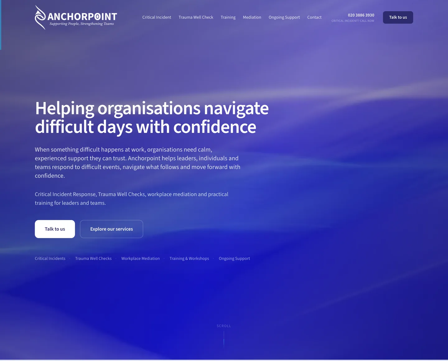 Website von Anchorpoint